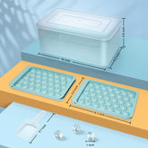 2 Pack Ice Cube Tray with Lid and Bin Round Ice Trays for Freezer with Lid - Ice Cube Trays for Freezer with Ice Container